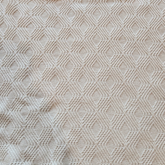 Barry Bricken Silk & Cotton Diamond Knit Sweater Cream L Quiet Luxury - Picture 4 of 7